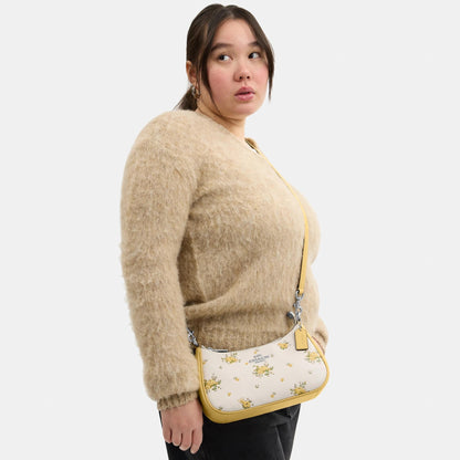 CAL45-TERI SHOULDER BAG WITH FLORAL PRINT-SV/Chalk Multi