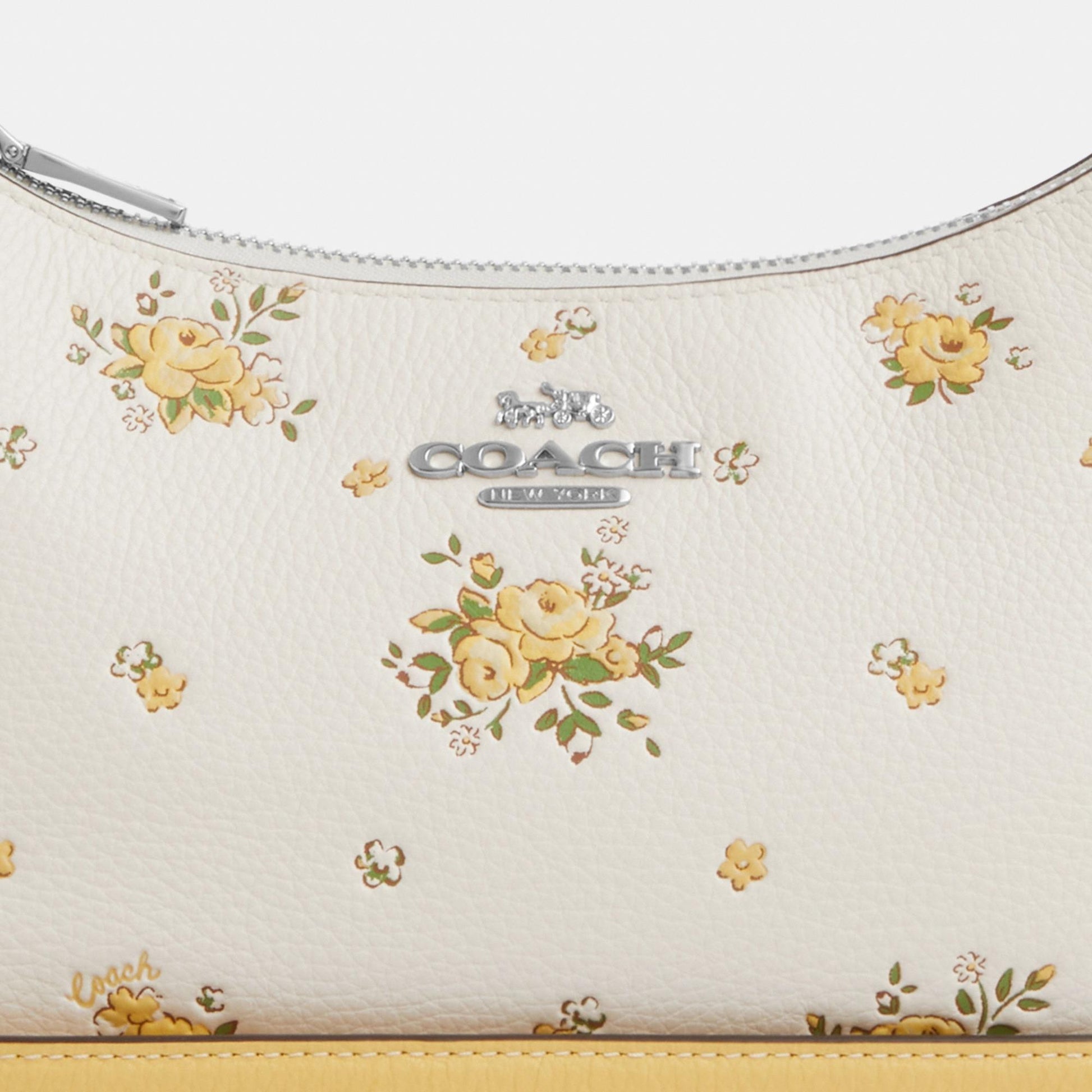 CAL45-TERI SHOULDER BAG WITH FLORAL PRINT-SV/Chalk Multi