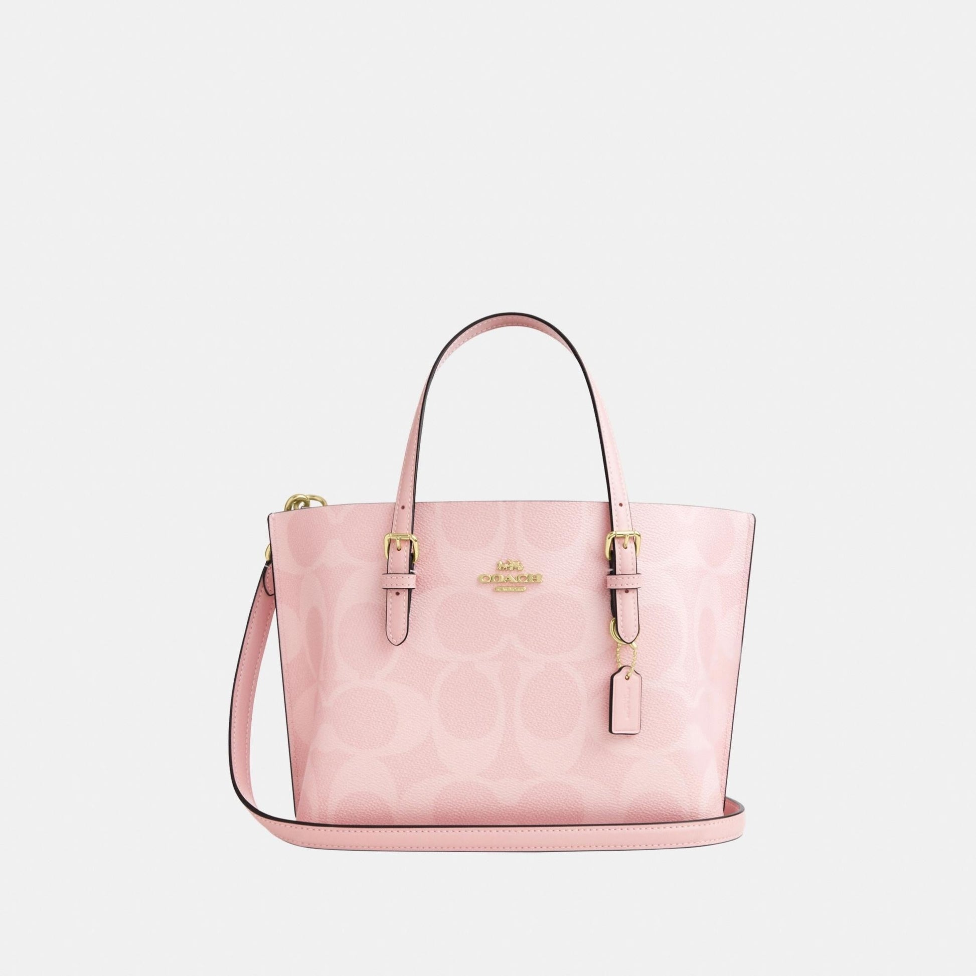 CAL50-MOLLIE TOTE BAG 25 IN SIGNATURE CANVAS-IM/Powder Pink