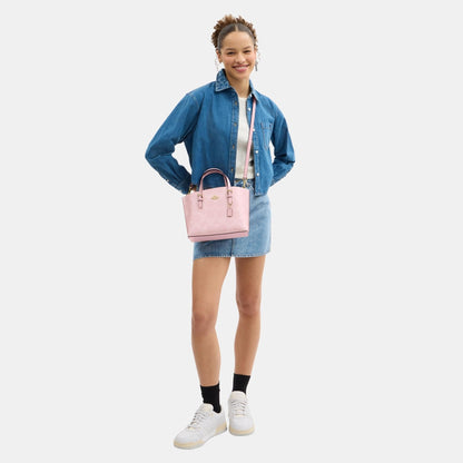 CAL50-MOLLIE TOTE BAG 25 IN SIGNATURE CANVAS-IM/Powder Pink