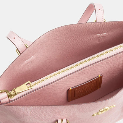 CAL50-MOLLIE TOTE BAG 25 IN SIGNATURE CANVAS-IM/Powder Pink
