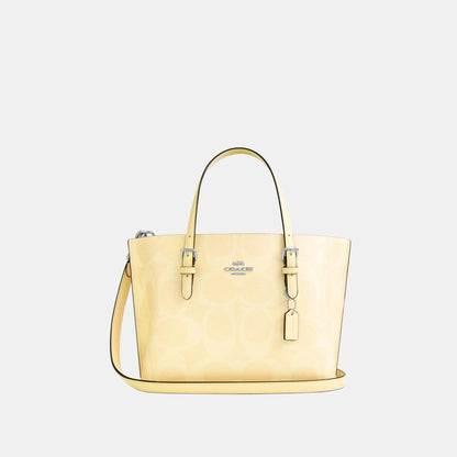 CAL50-MOLLIE TOTE BAG 25 IN SIGNATURE CANVAS-SV/Hay