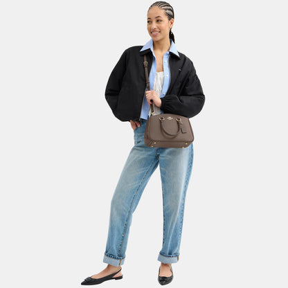 CAL54-SAVANNAH SMALL CARRYALL BAG-IM/Dark Stone