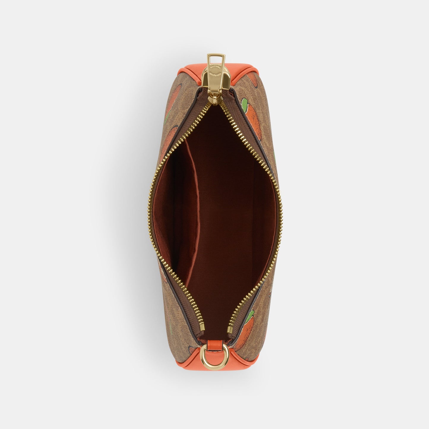 CAL80-Teri Shoulder Bag In Signature Canvas With Orange Print-Im/Tan Multi