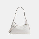 CAM23-JULIET SHOULDER BAG IN SIGNATURE CANVAS-LH/White Chalk