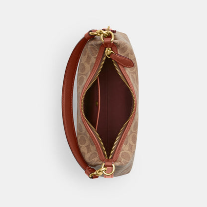 CAM26-JULIET SHOULDER BAG 25 IN SIGNATURE CANVAS-B4/Tan Caramel