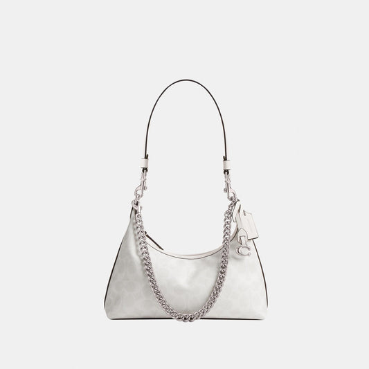 CAM26-JULIET SHOULDER BAG 25 IN SIGNATURE CANVAS-LH/White Chalk