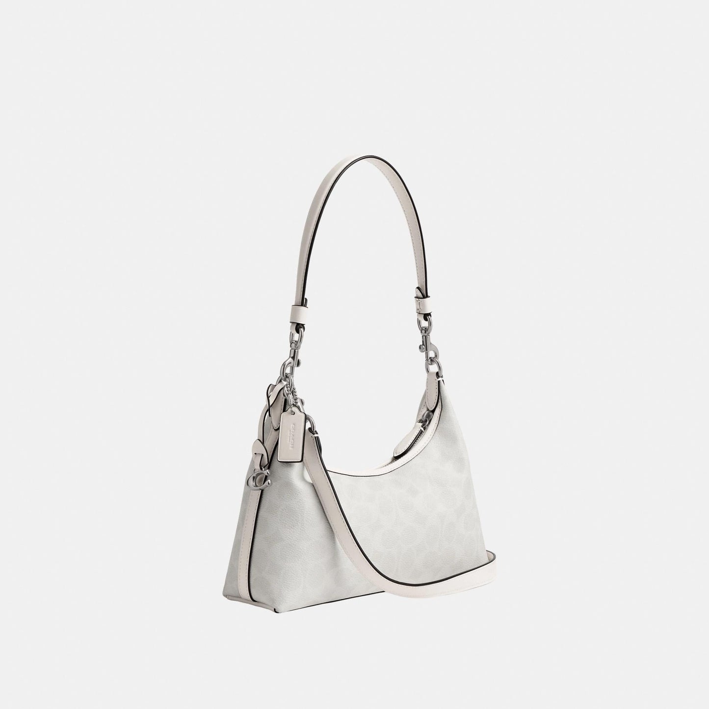 CAM26-JULIET SHOULDER BAG 25 IN SIGNATURE CANVAS-LH/White Chalk