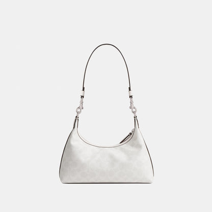 CAM26-JULIET SHOULDER BAG 25 IN SIGNATURE CANVAS-LH/White Chalk