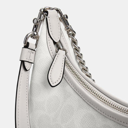 CAM26-JULIET SHOULDER BAG 25 IN SIGNATURE CANVAS-LH/White Chalk