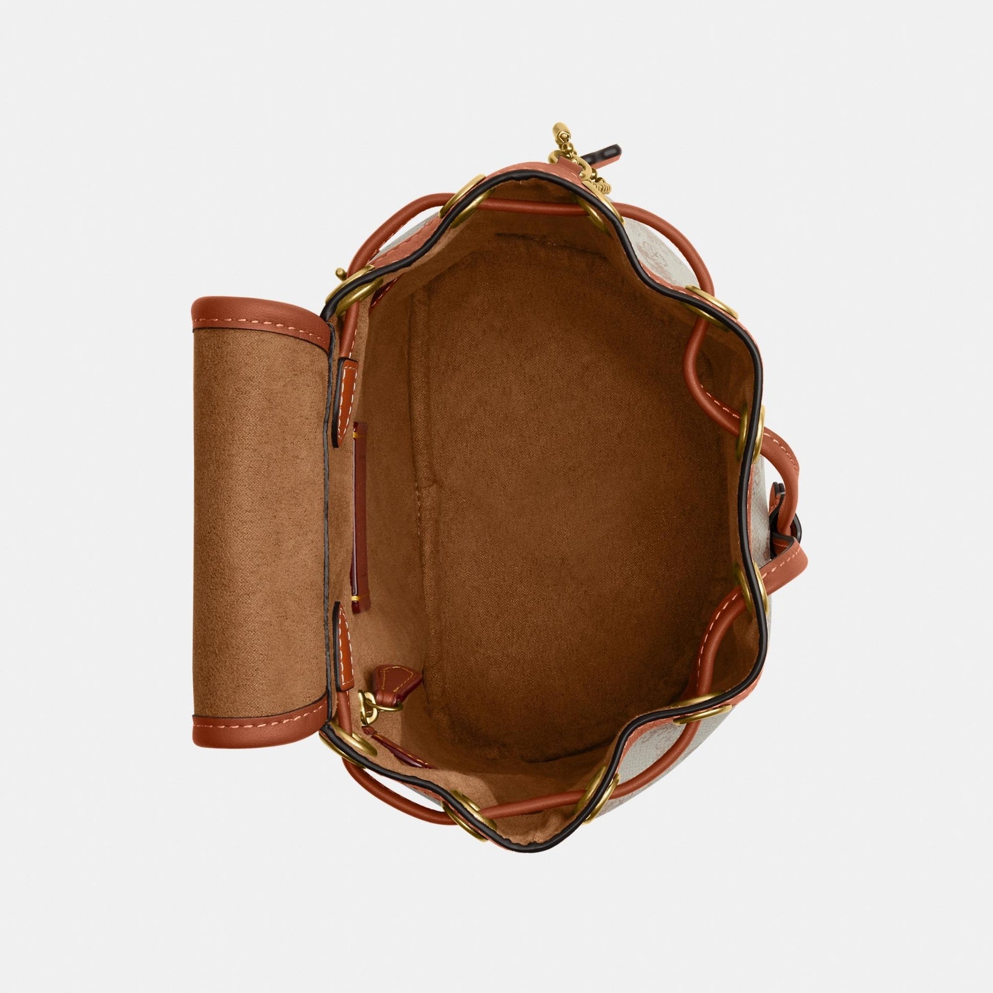 CAM31-HARPER BACKPACK WITH HORSE AND CARRIAGE PRINT-B4/Chalk Burnished Amber