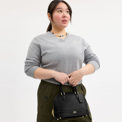 CAM55-Sabrina Satchel Bag-Im/Black