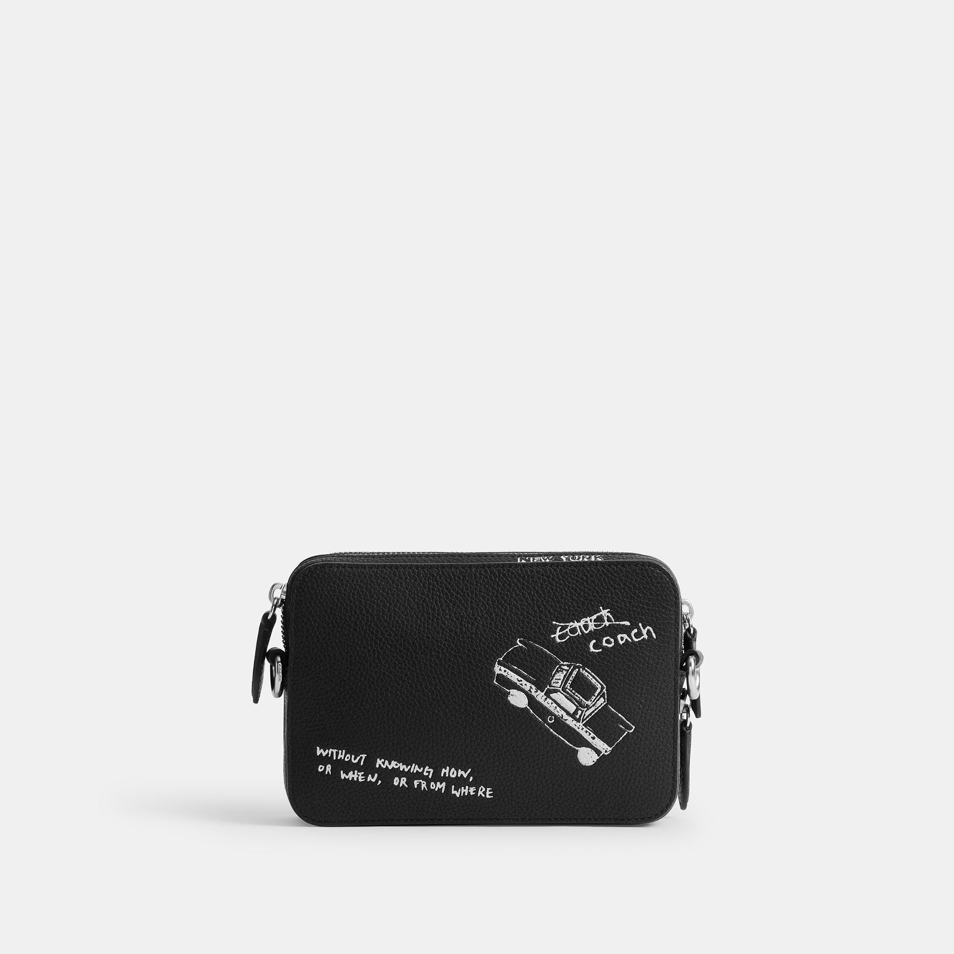 CAM68-Charter Crossbody Bag 19 With Sketch Print-Black Multi.