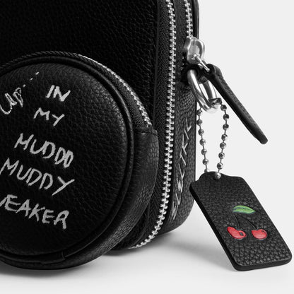 CAM68-Charter Crossbody Bag 19 With Sketch Print-Black Multi.