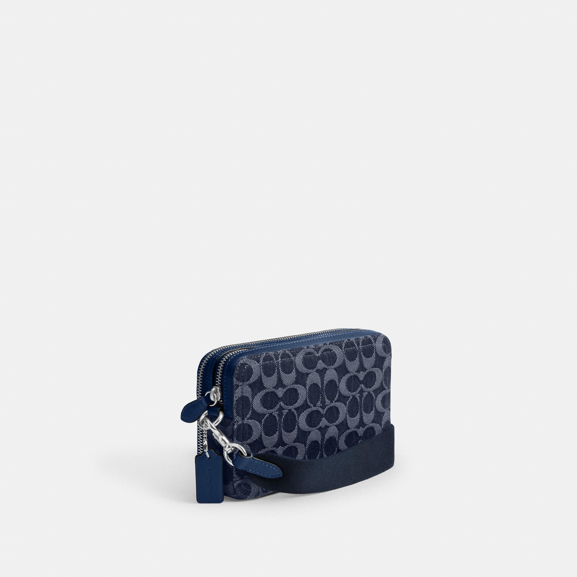 CAM69-CHARTER CROSSBODY BAG 19 IN SIGNATURE DENIM-Deep Blue