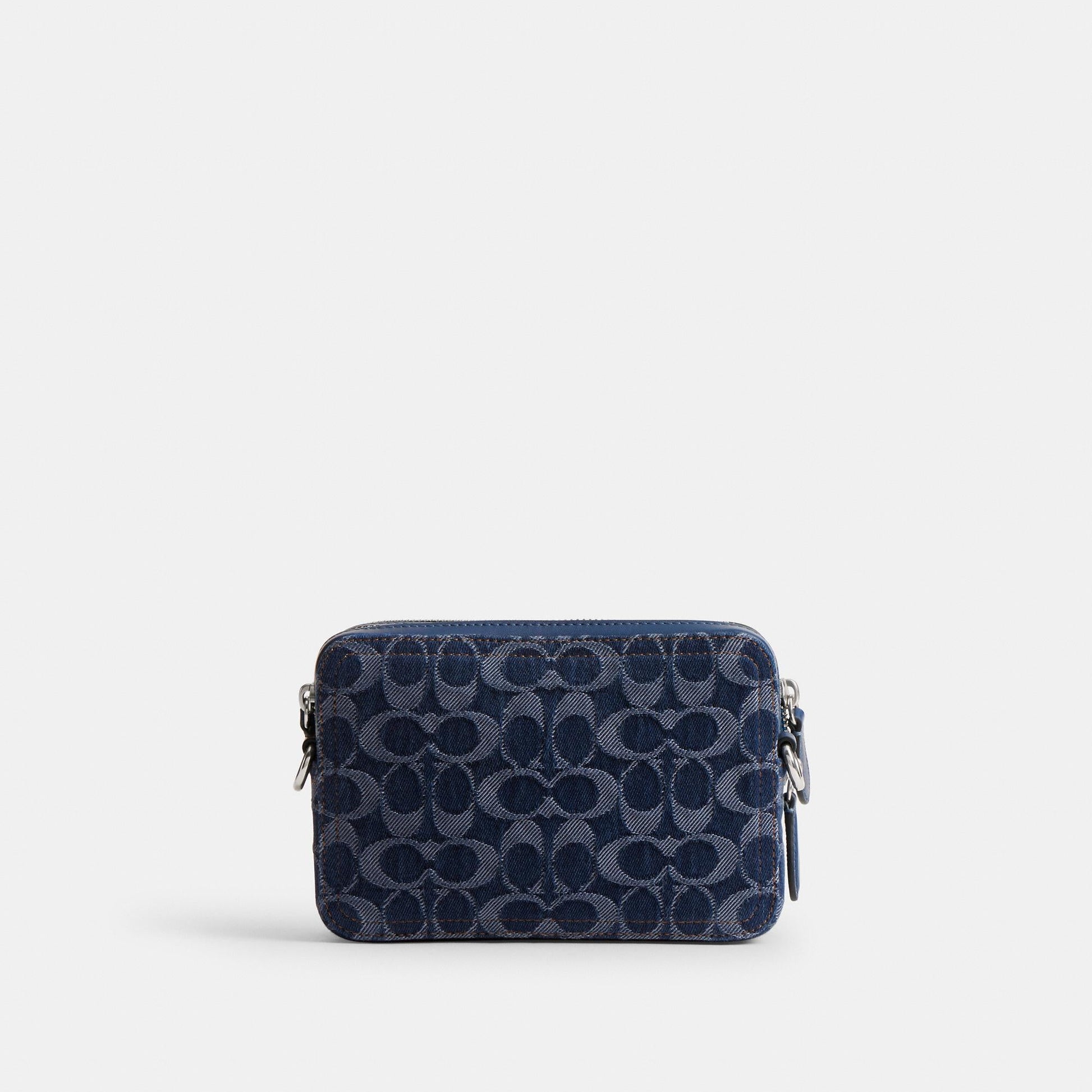 CAM69-CHARTER CROSSBODY BAG 19 IN SIGNATURE DENIM-Deep Blue
