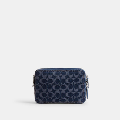 CAM69-CHARTER CROSSBODY BAG 19 IN SIGNATURE DENIM-Deep Blue
