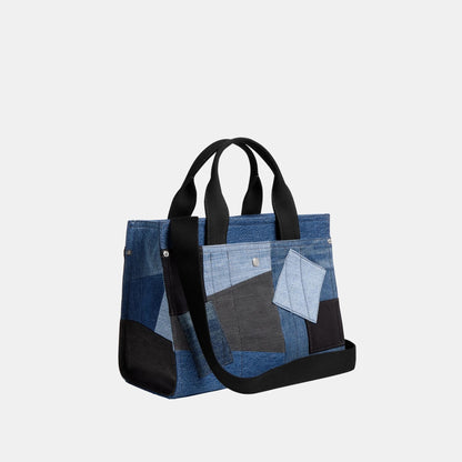 CAM72-CARGO TOTE BAG WITH PATCHWORK-LH/Denim Multi