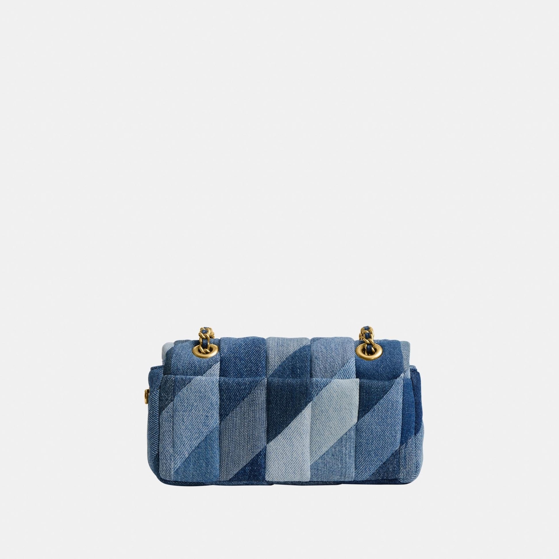 CAM93-TABBY SHOULDER BAG 20 WITH PATCHWORK QUILTING-B4/DENIM MULTI