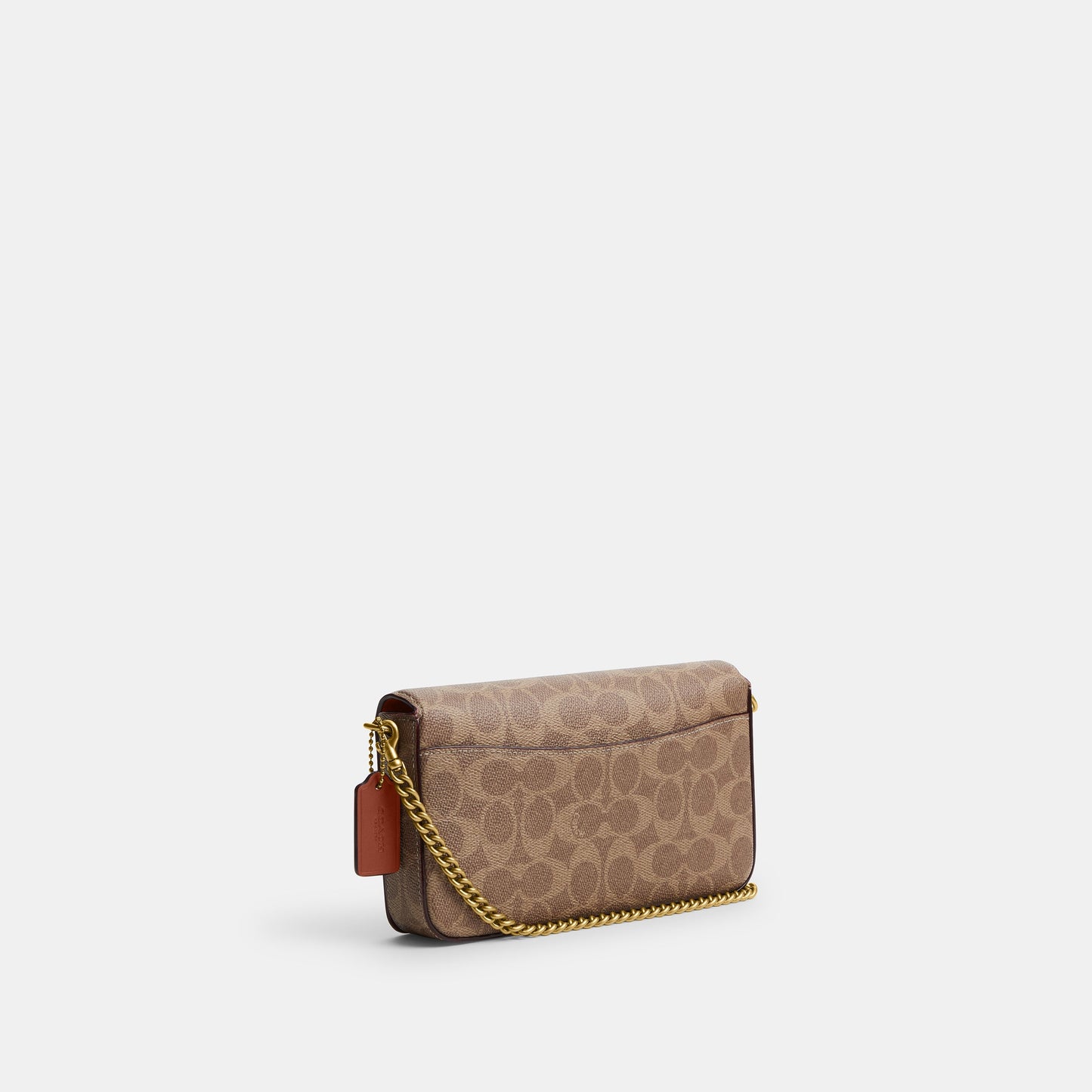 CAO03-Mila Crossbody Bag In Signature Canvas-B4/Tan Caramel