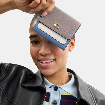 Mila Small Flap Wallet in Colorblock