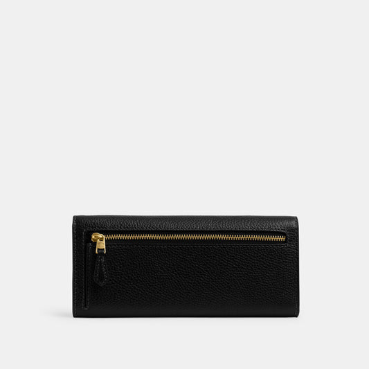 CAO17-Mila Long Flap Wallet-B4/Black