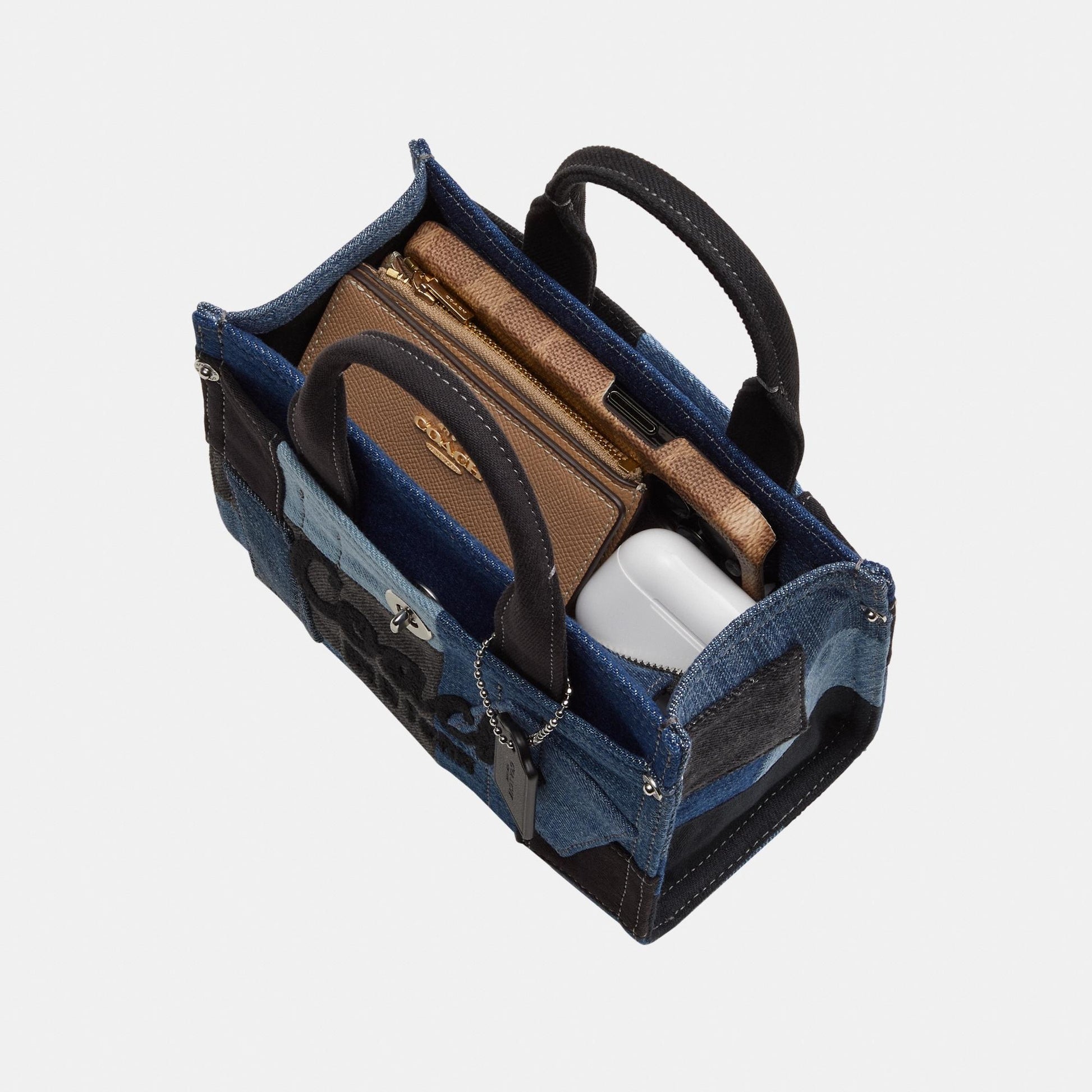 CAO32-CARGO TOTE BAG 20 WITH PATCHWORK-LH/Denim Multi