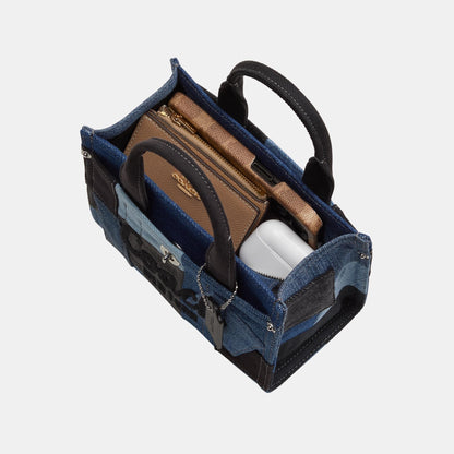 CAO32-CARGO TOTE BAG 20 WITH PATCHWORK-LH/Denim Multi