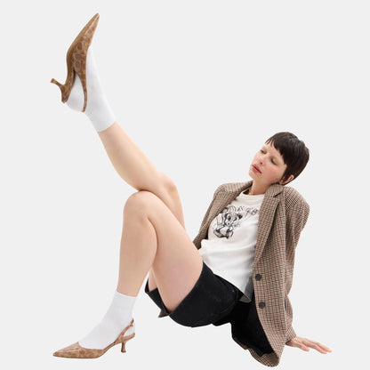 CAP43-ROXANNE PUMP IN SIGNATURE CANVAS-TAN