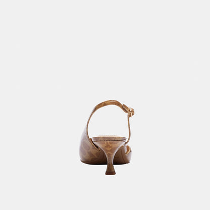 CAP43-ROXANNE PUMP IN SIGNATURE CANVAS-TAN