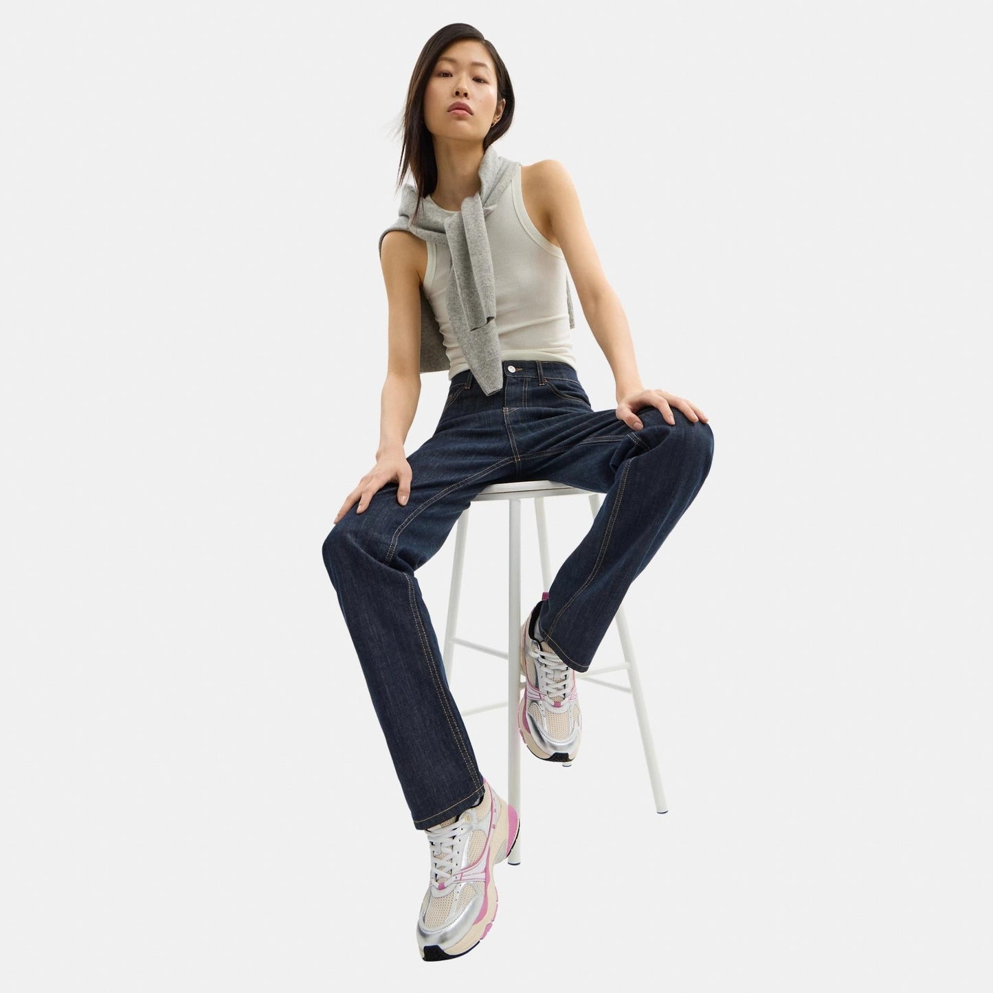 CAQ29-Mesh Sneaker-Fuschia Multi