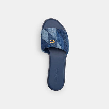 CAR66-HOLLY SANDAL WITH QUILTING-Denim Multi.