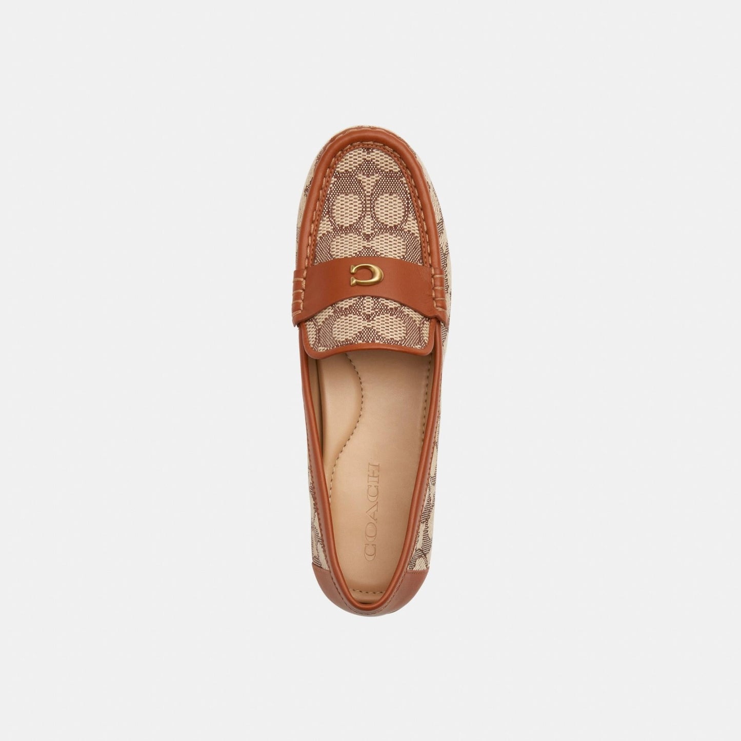 CAS68-Sculpted C Driver In Signature Textile Jacquard-Cocoa/Burnished Amber