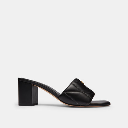 Holly Block Heel Sandal With Quilting