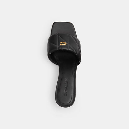 Holly Block Heel Sandal With Quilting