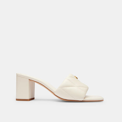 Holly Block Heel Sandal With Quilting