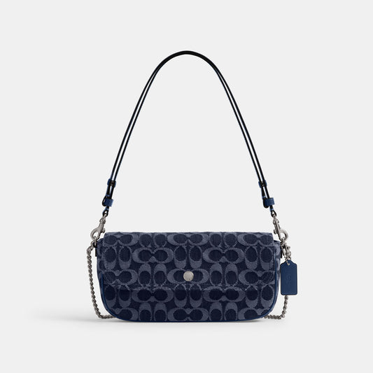 Brook Flap Chain Bag In Signature Denim