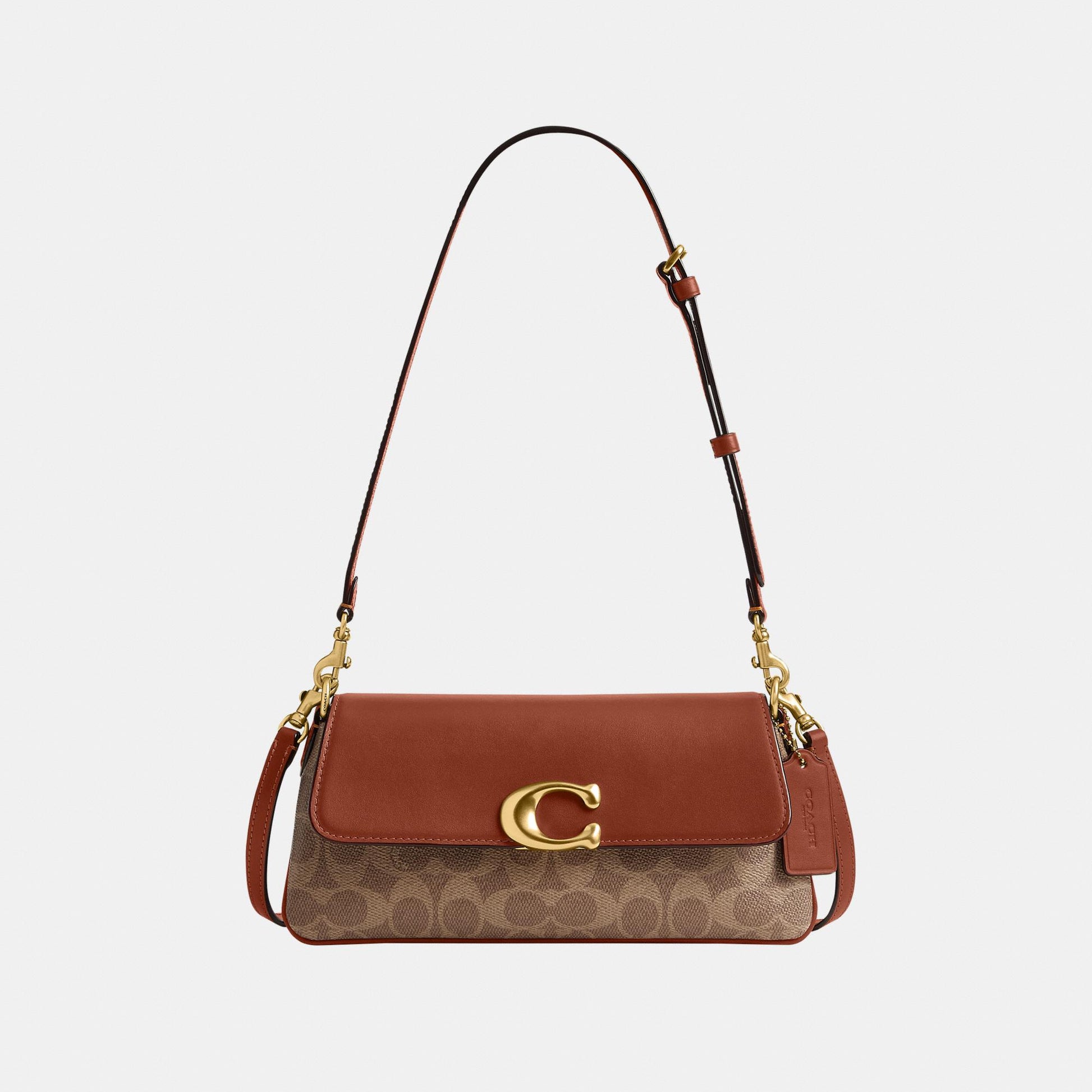 CBA83-Jet Shoulder Bag in Signature Canvas-B4/Tan Caramel