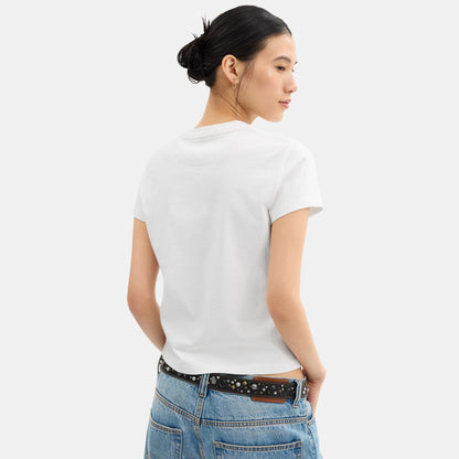 CBD21-Horse and Carriage T-Shirt in Organic Cotton-White