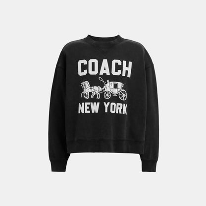 CBD22-Horse and Carriage Sweatshirt-Black