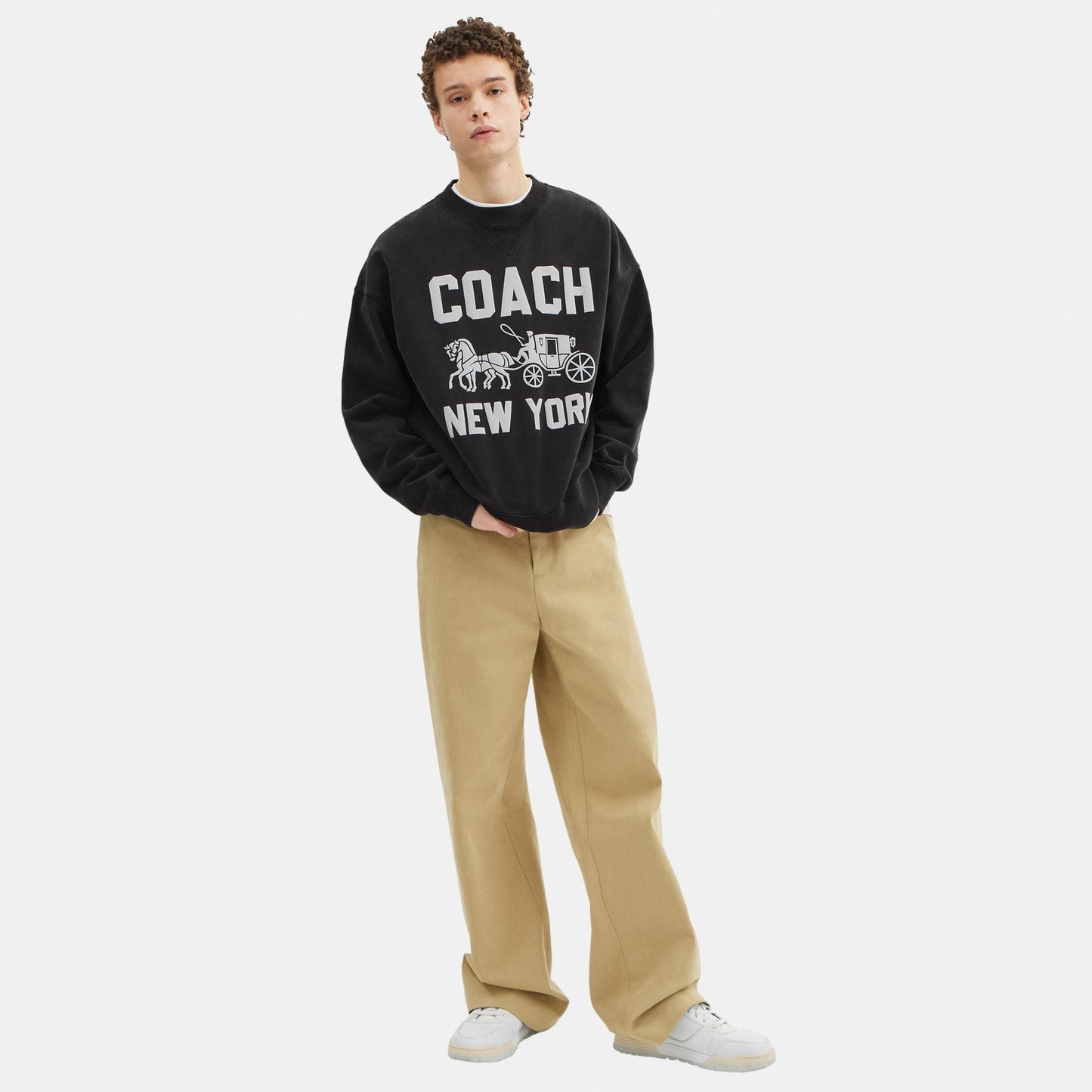 CBD22-Horse and Carriage Sweatshirt-Black