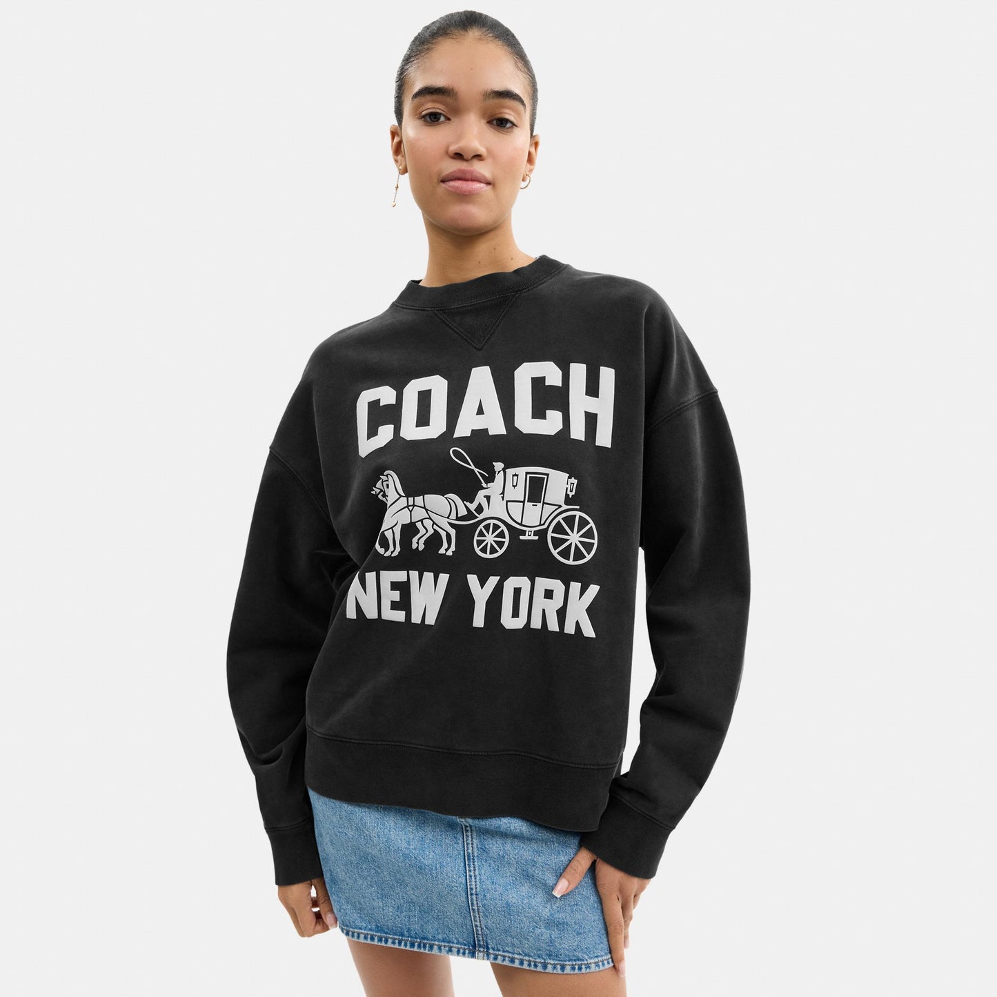 CBD22-Horse and Carriage Sweatshirt-Black