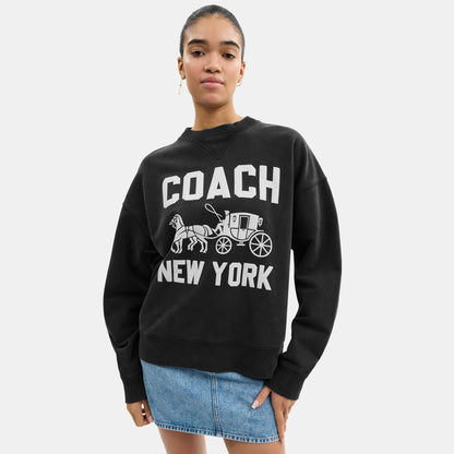 CBD22-Horse and Carriage Sweatshirt-Black
