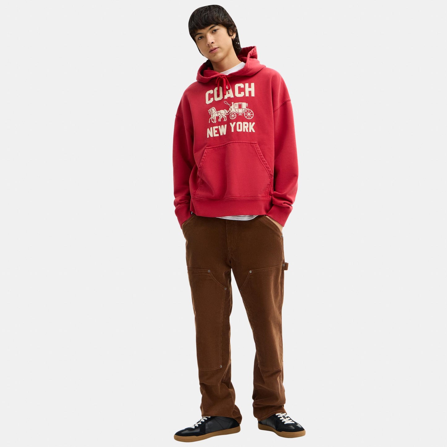 CBD23-Horse and Carriage Hoodie-Red.