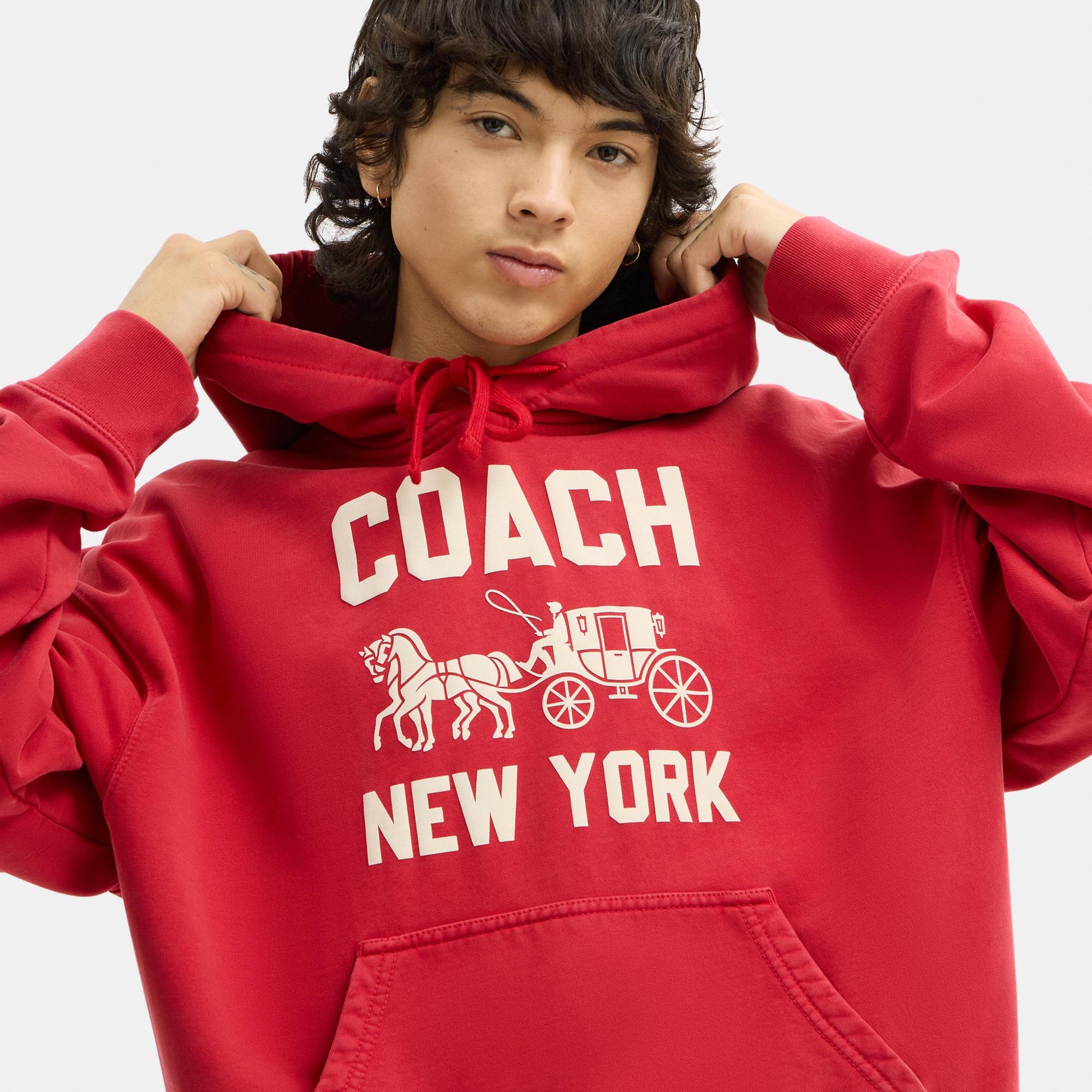 CBD23-Horse and Carriage Hoodie-Red.