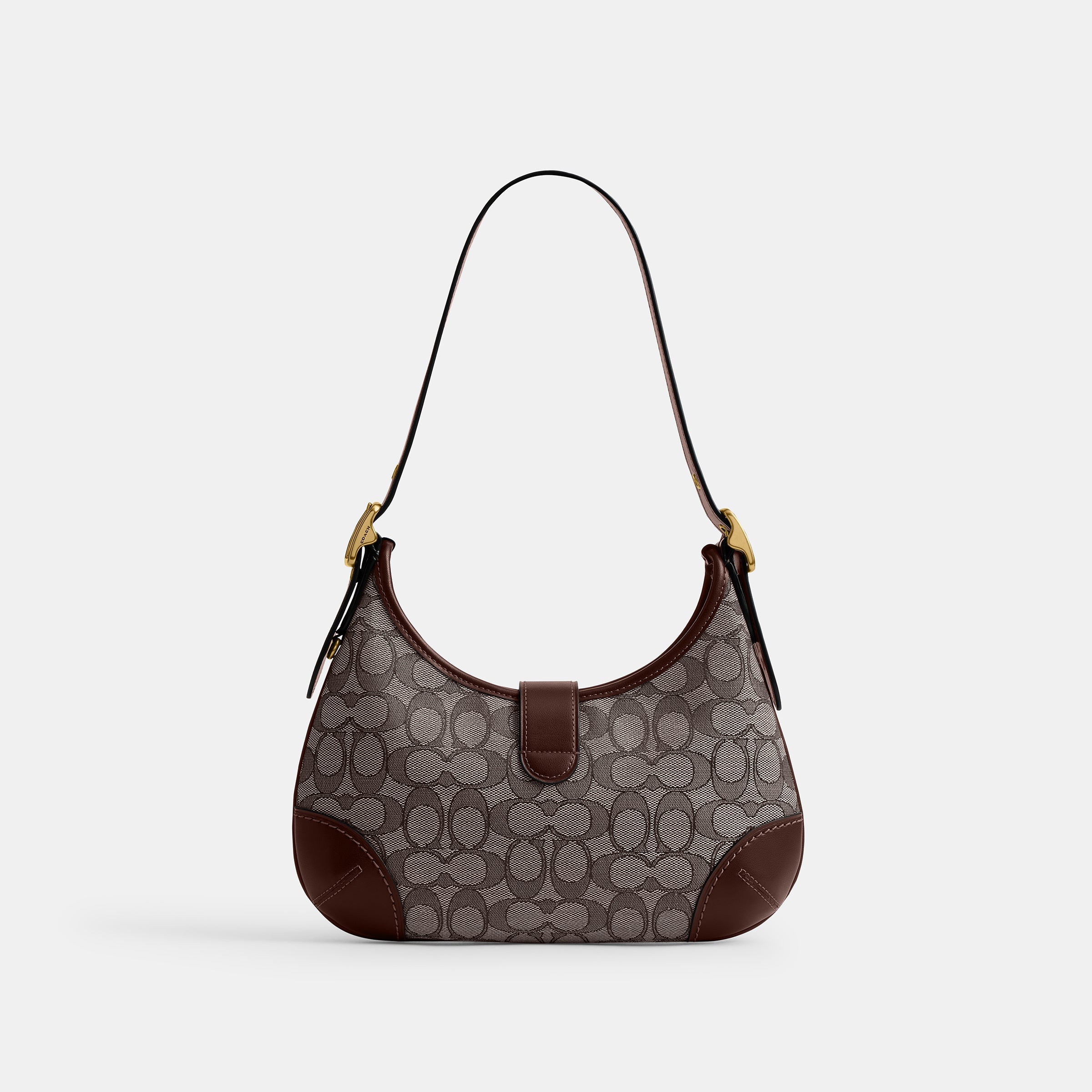 CBF16-Hamptons Hobo Bag In Signature Jacquard-B4/Oak Maple