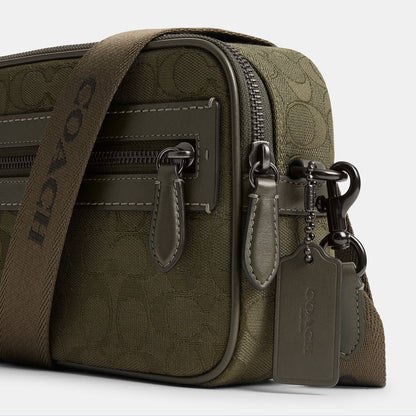 CBF21-Theo Camera Bag In Signature Jacquard-Olive Drab