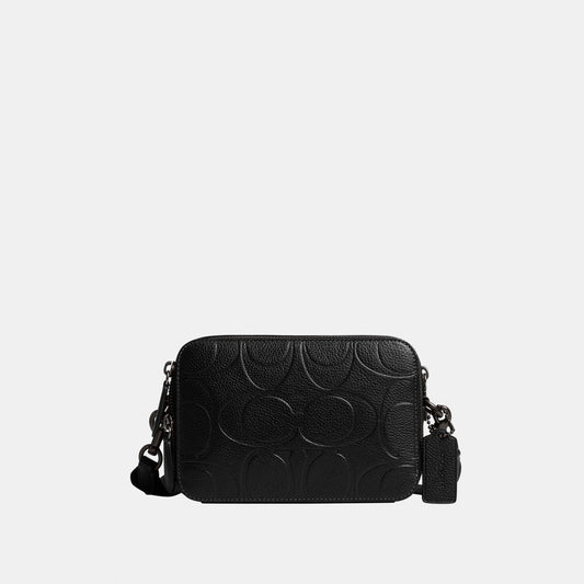 CBG19-Charter Crossbody Bag 19 In Maxi Signature Leather-Black