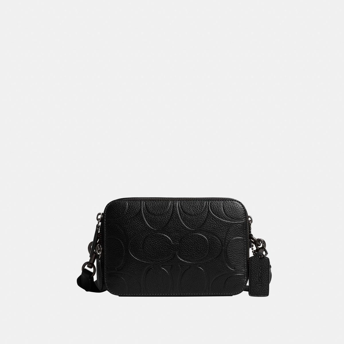 CBG19-Charter Crossbody Bag 19 In Maxi Signature Leather-Black