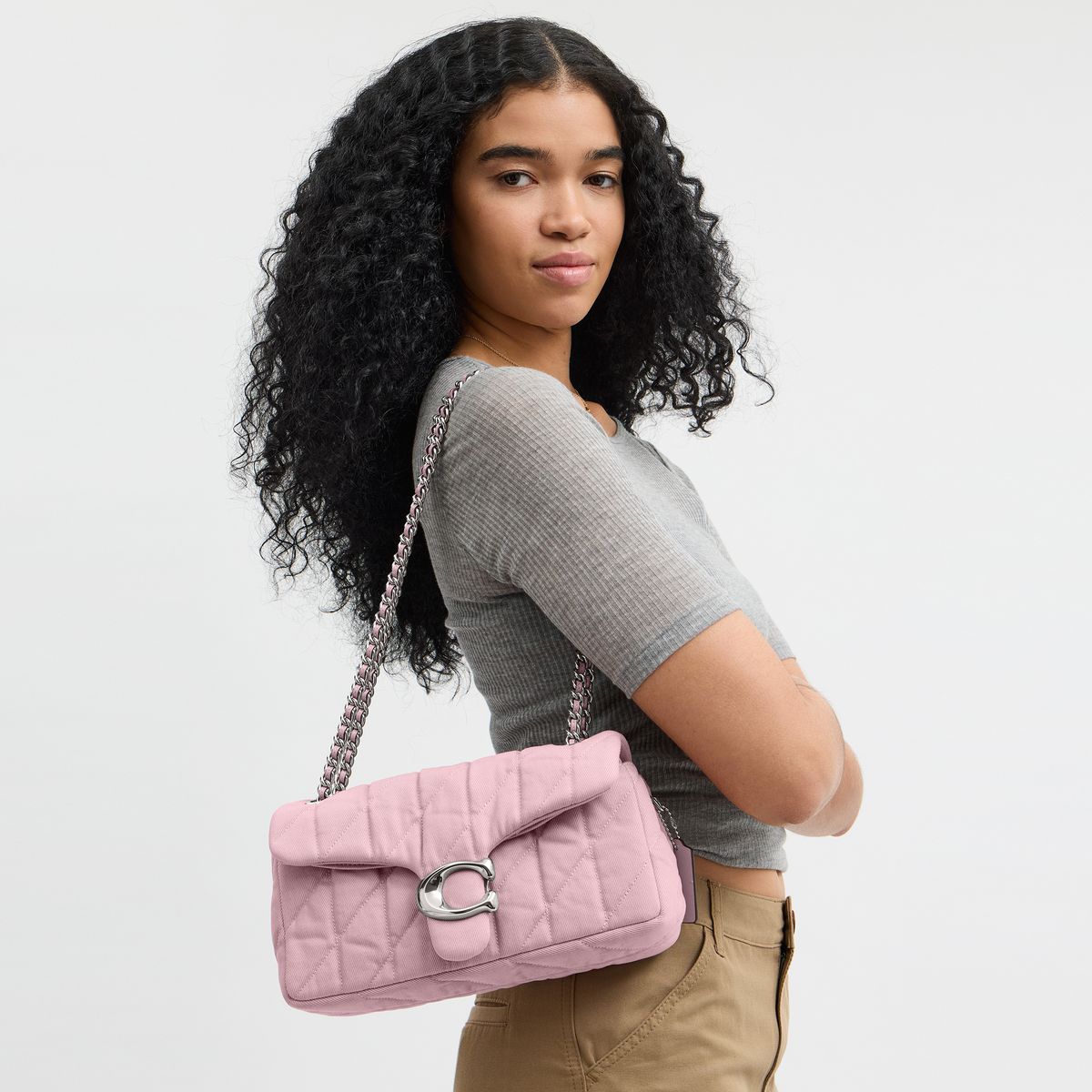 CBG31-Tabby Shoulder Bag 26 With Quilting-Lh/Ballerina